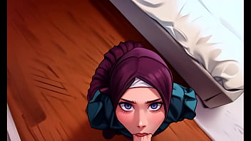 Gadis Muslimah Berhijab Tunduk Berlutut Dan Mengulum Kontolku Dengan Penuh Nafsu Seperti Pelacur Kecil Yang Patuh